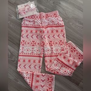 Holiday Plush Pajama Pants + Matching Headband Set |Soft Fleece Loungewear